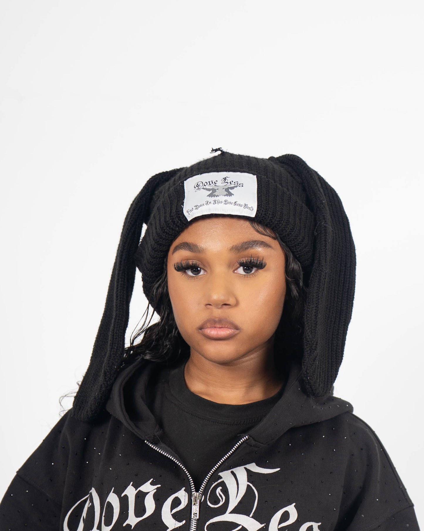 Doveless Knitted Bunny Ear Beanie